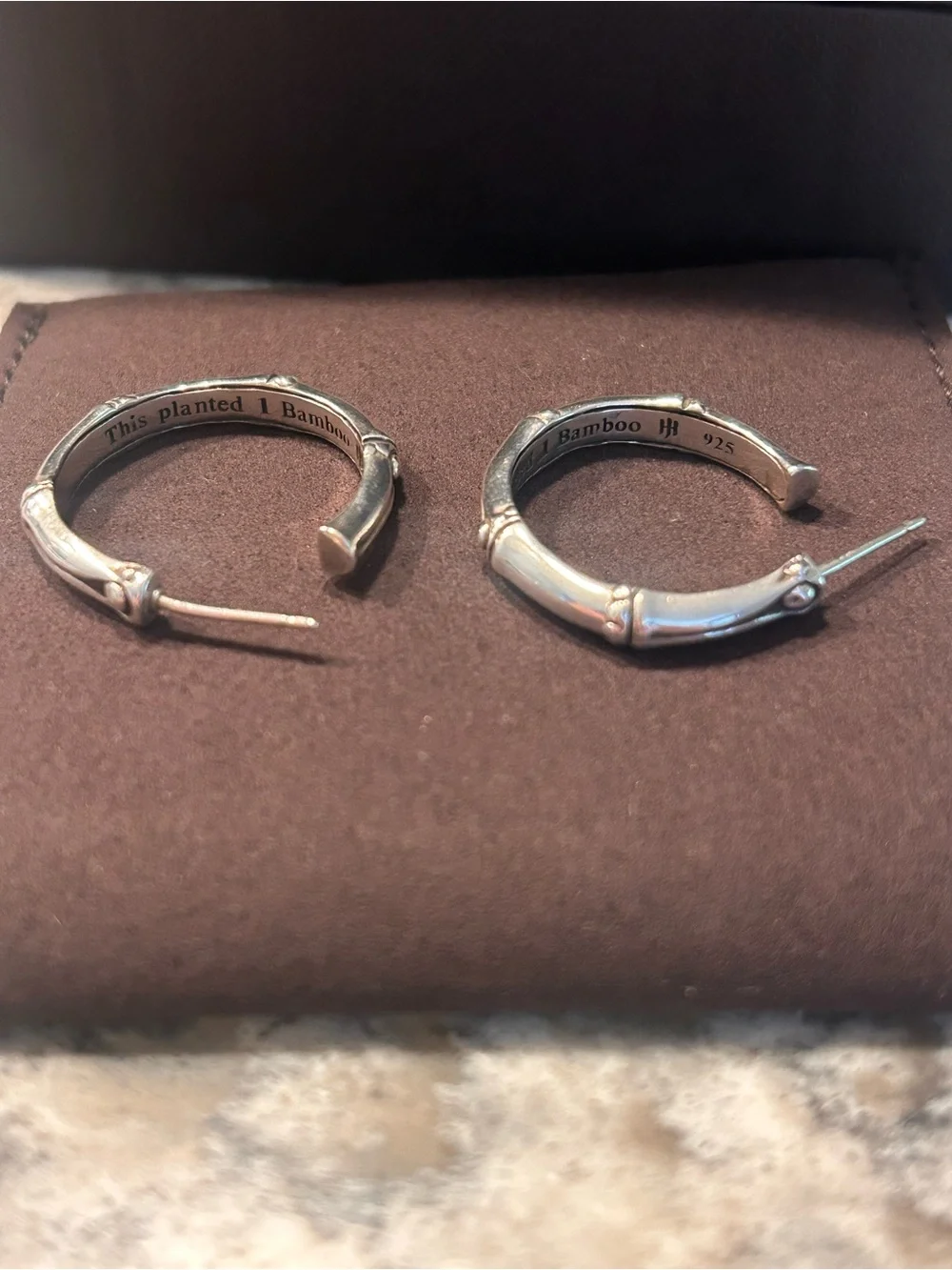 John Hardy bamboo hoop earrings